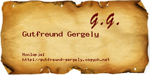 Gutfreund Gergely névjegykártya